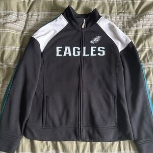 NFL Philadelphia Eagles Black & White Full-Zip Jacket